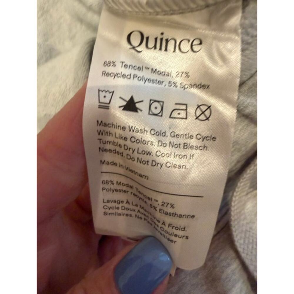 Quince NWOT XS Bundle SuperSoft Fleece Shorts & Organic Rib Long Sleeve Tee - Picture 8 of 16